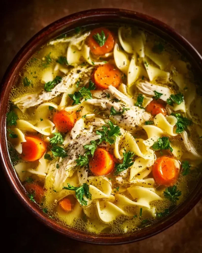 Hearty Homemade Classic Chicken Noodle Soup for Comfort