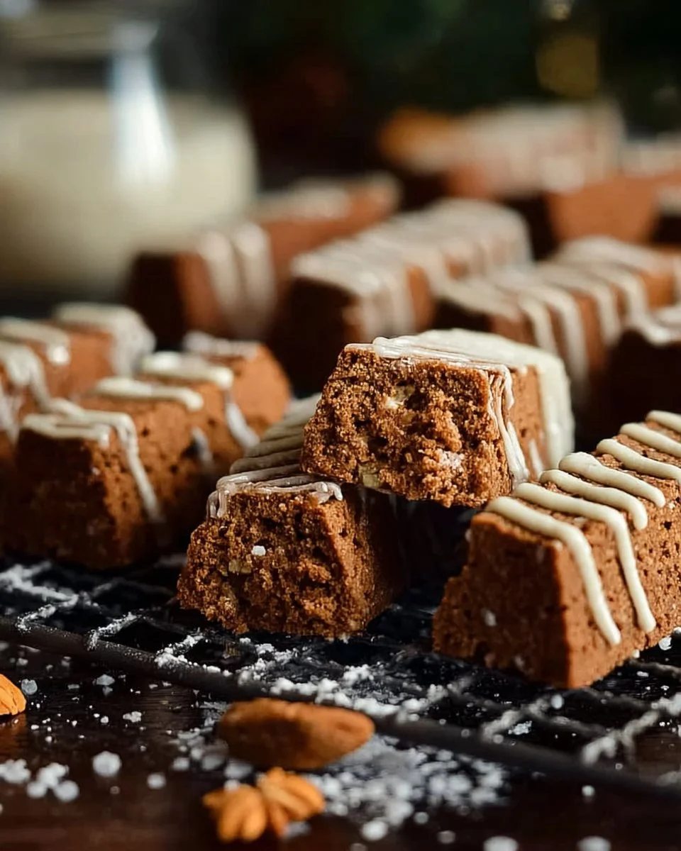 Irresistibly Delicious Gingerbread Biscotti Recipe for Cozy Moments 1 Homemade gingerbread biscotti displayed on a rustic wooden table