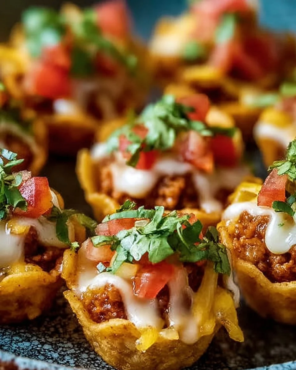 Plate of taco ranch bites served with dipping sauce.