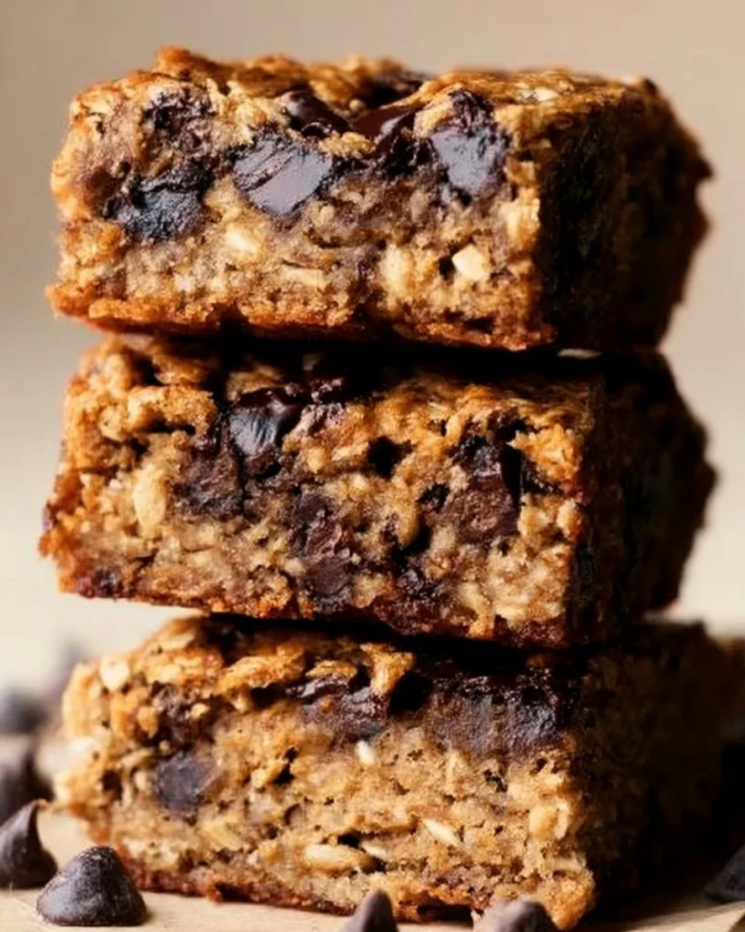 Peanut Butter Banana Oatmeal Chocolate Chip Bars