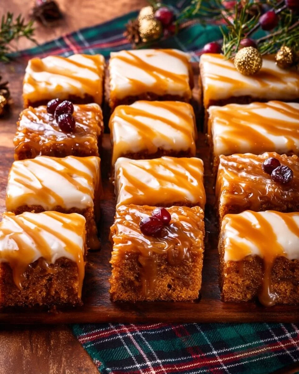 Delicious sticky toffee pudding cake topped with caramel sauce