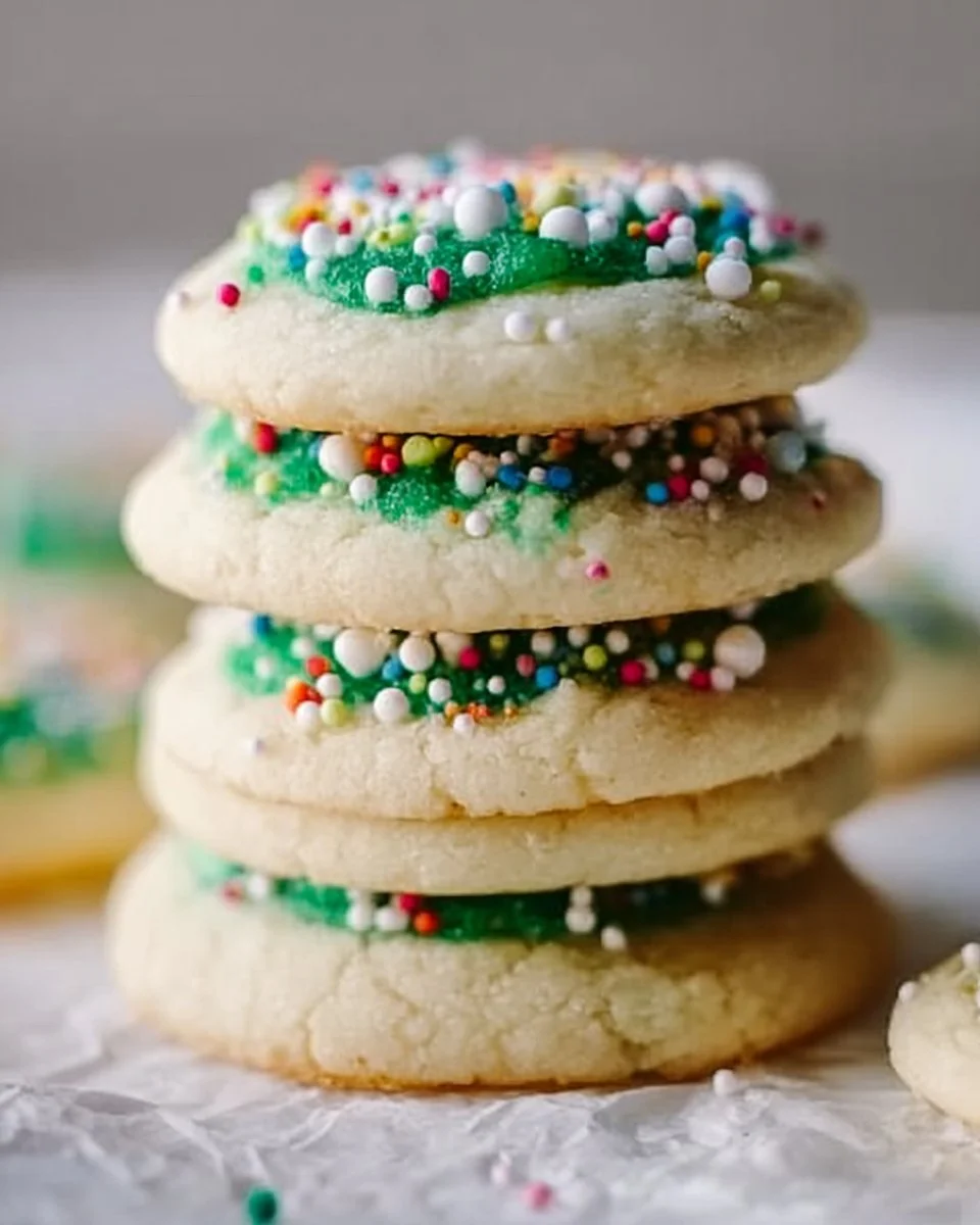 The Softest Sugar Cookie Recipe You'll Ever Make 1 Deliciously soft sugar cookies on a white plate