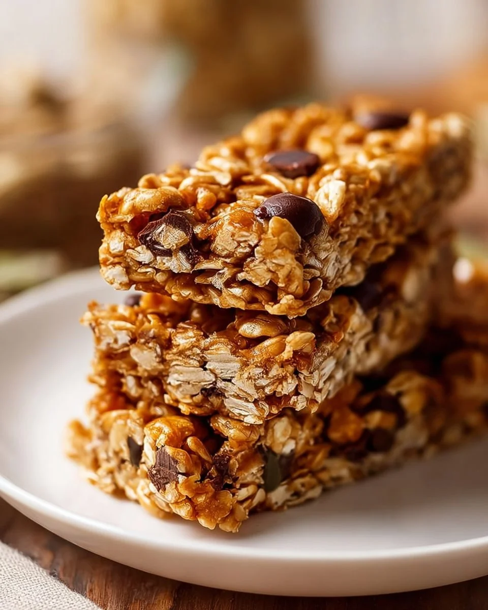 30-Minute Baked Granola Bars 1 Homemade baked granola bars ready to be enjoyed, packed with oats and nuts.