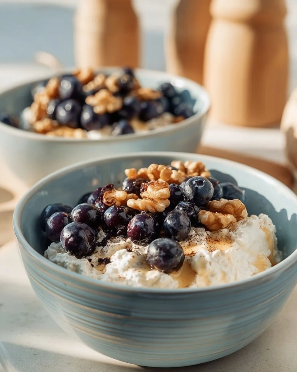 5-Ingredient Keto Cottage Cheese Bowl topped with fresh ingredients