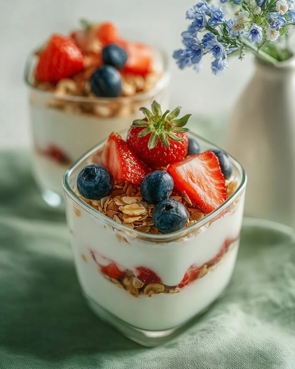 Chick Fil A Greek Yogurt Parfait ready to enjoy with fresh fruits and granola