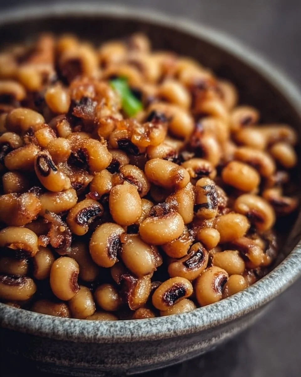 Crispy air fryer black eyed peas served in a bowl for a healthy snack