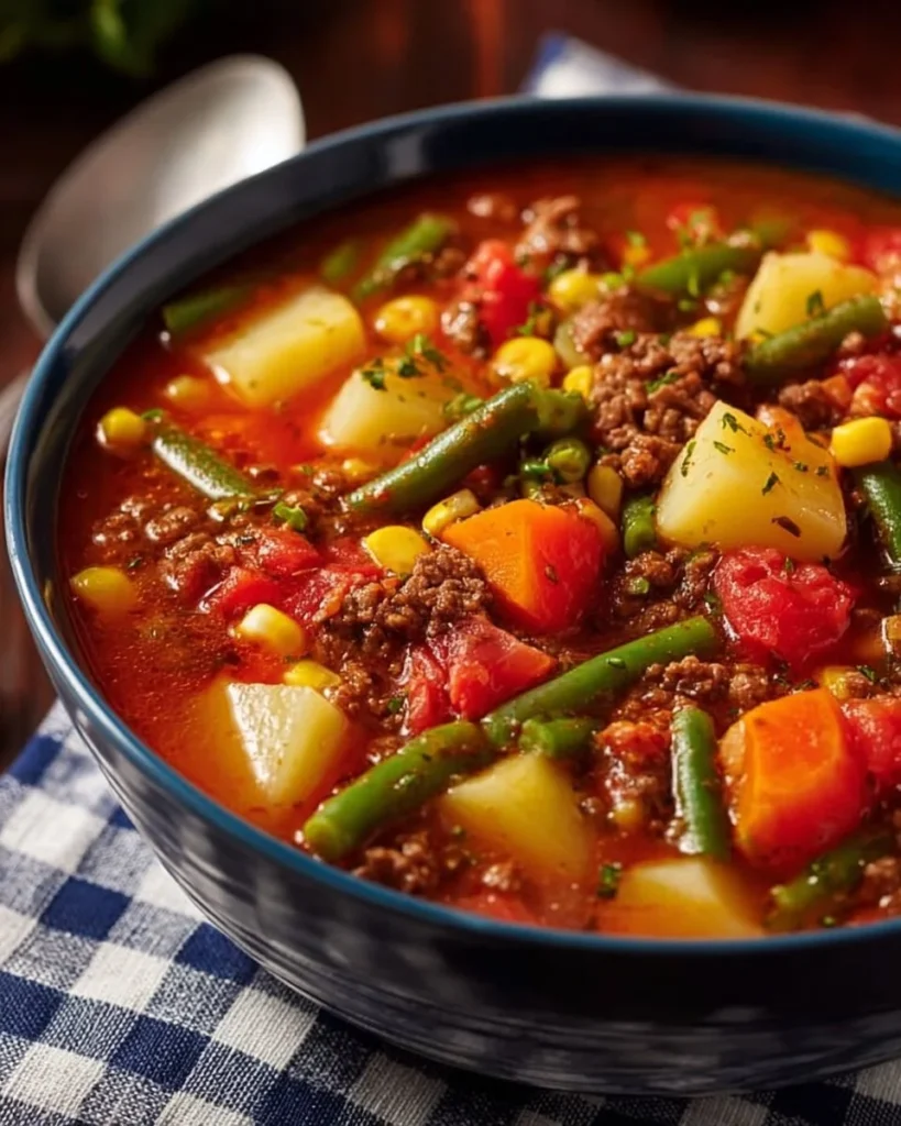 Delicious Ground Beef Soup