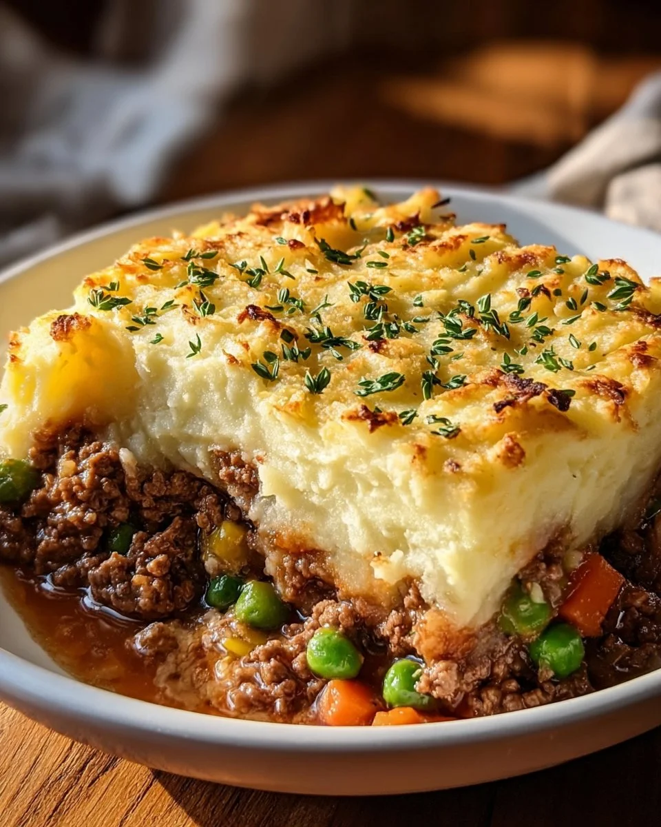 Easy Shepherd's Pie Casserole 1 Easy Shepherd's Pie casserole with mashed potatoes and ground meat