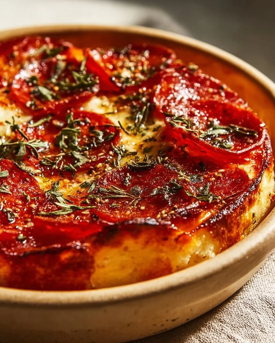 Italian Cottage Cheese Pizza Bowl 1 Italian Cottage Cheese Pizza Bowl topped with fresh ingredients