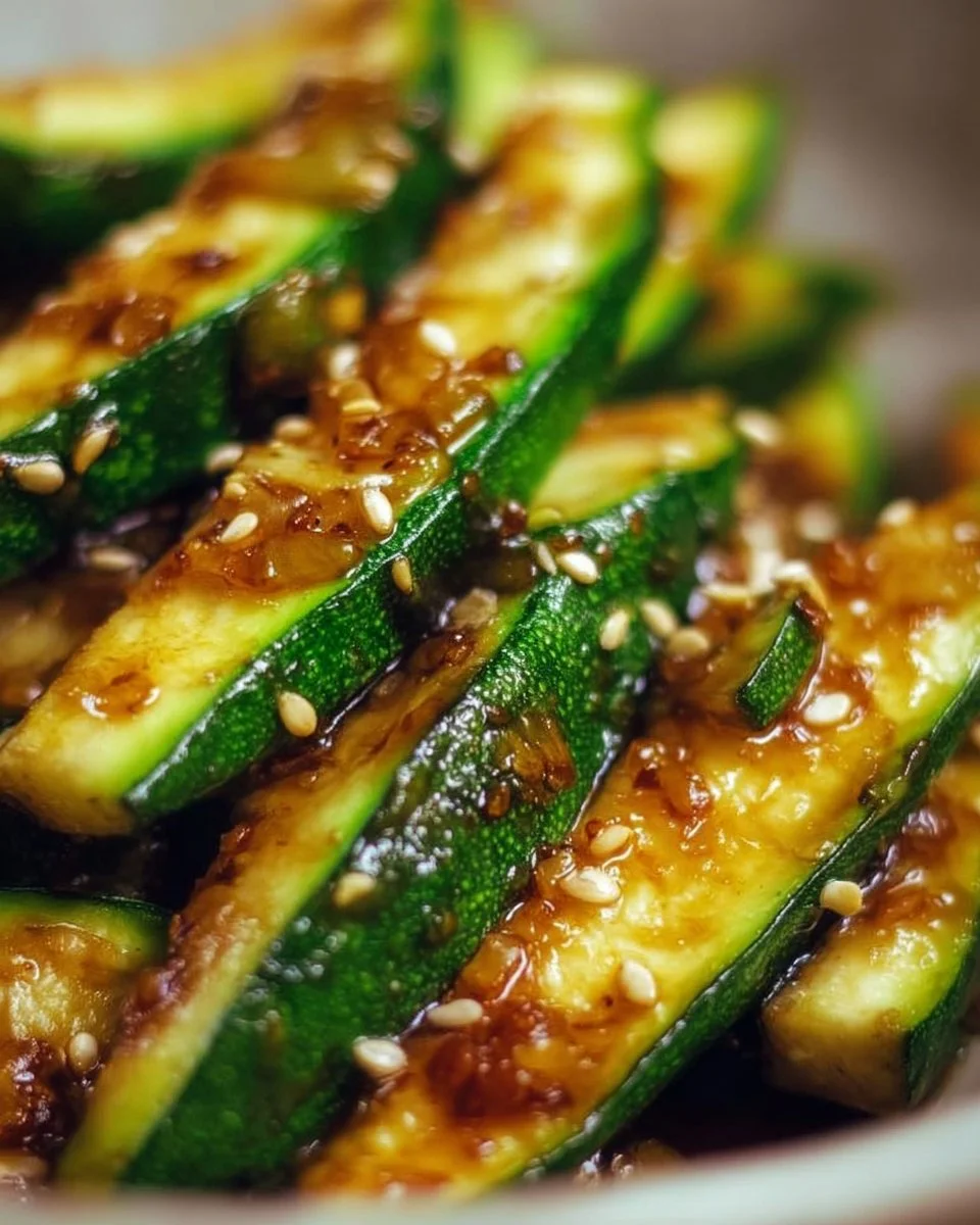 Japanese Steakhouse Zucchini 1 Grilled zucchini served at a Japanese Steakhouse with flavorful sauces.
