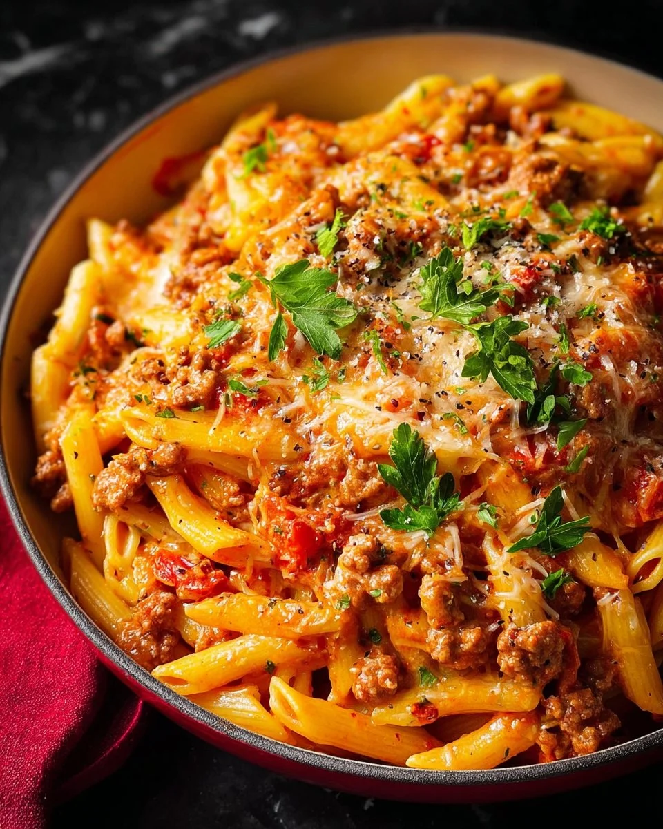 Juicy Ground Turkey Pasta 1 Juicy ground turkey pasta dish served with fresh herbs and vegetables