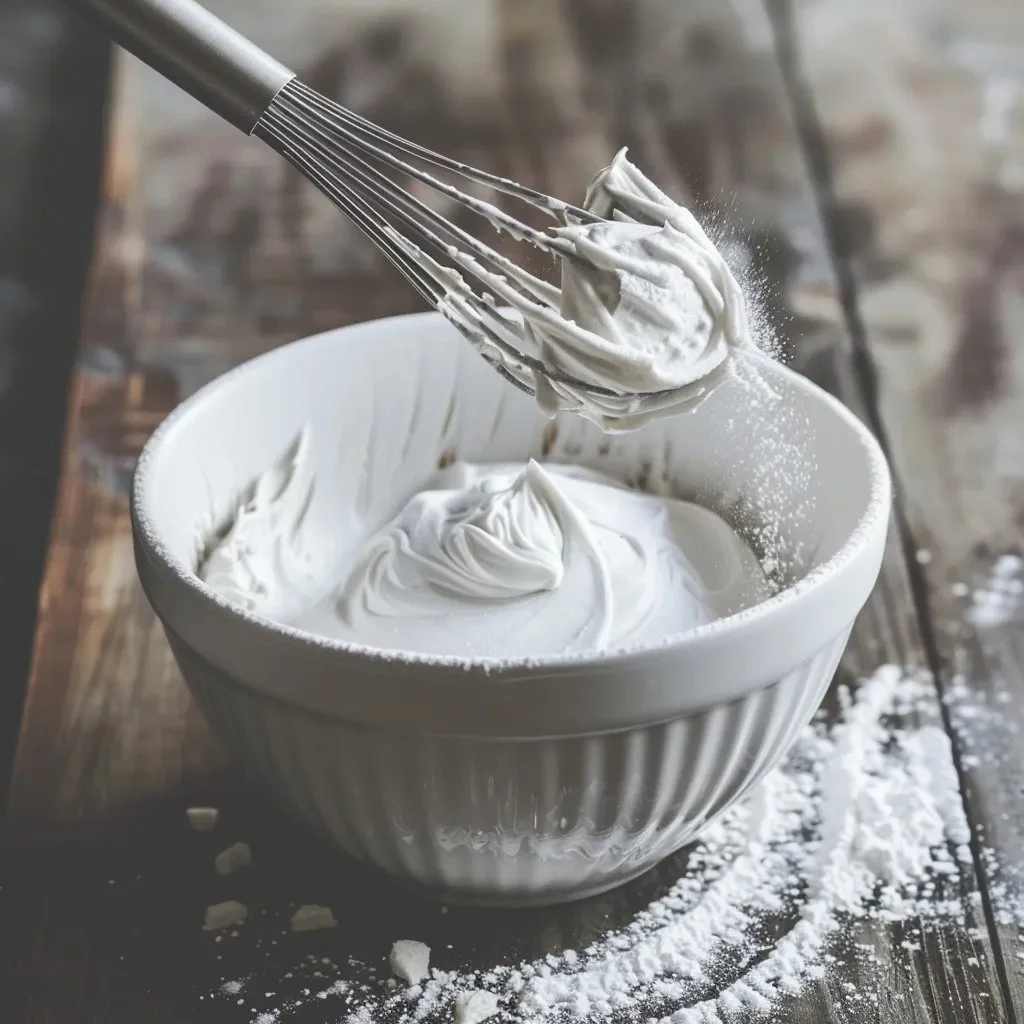 Delicious gingerbread house icing ready for decorating a festive gingerbread creation