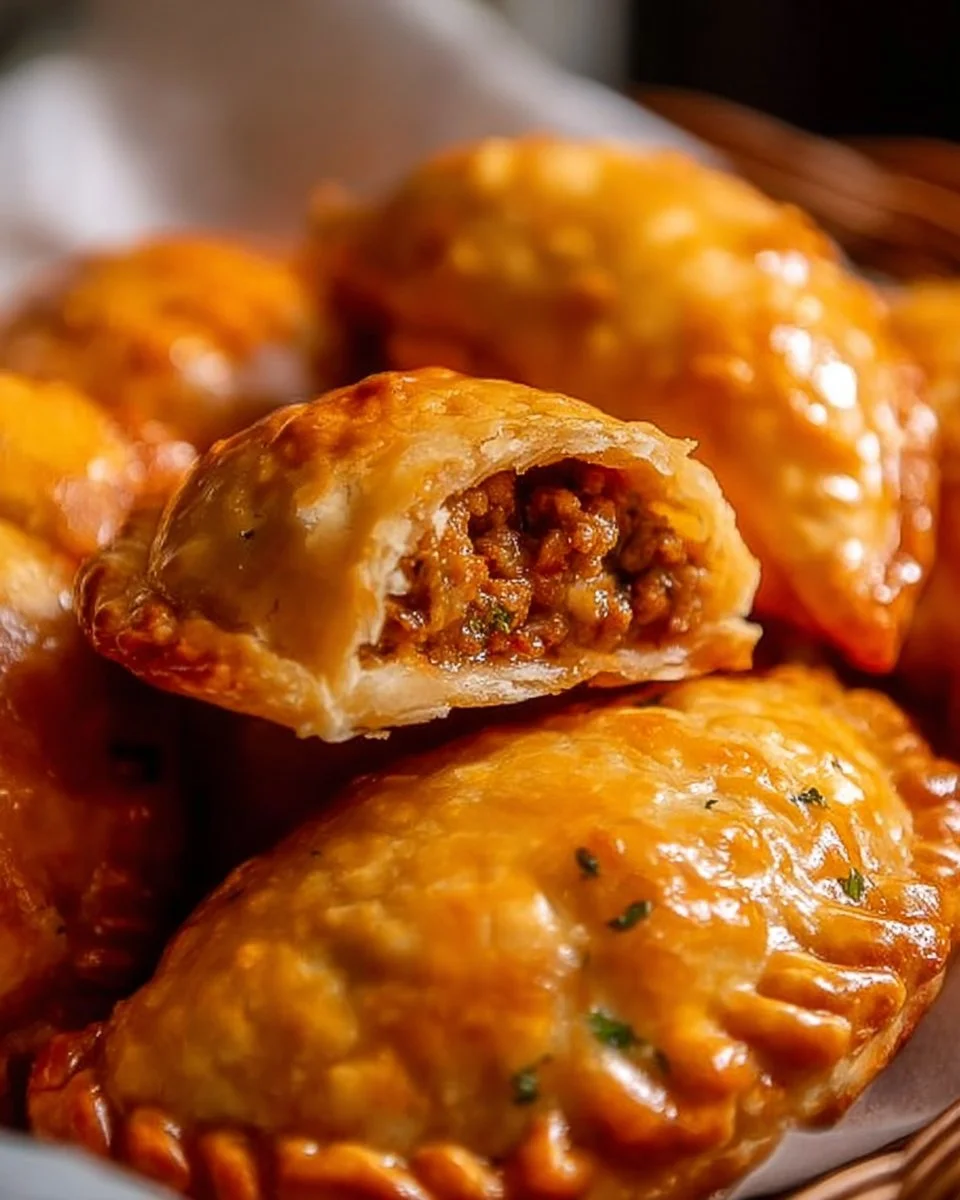 Simple air fryer ground turkey empanadas served on a plate