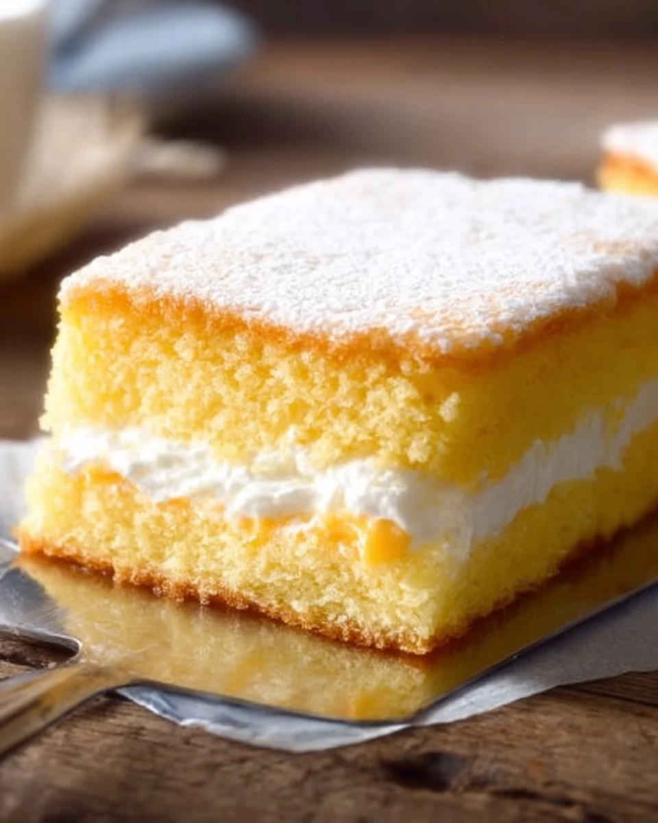 Twinkie Cake 1 Deliciously layered Twinkie Cake with creamy filling and frosting