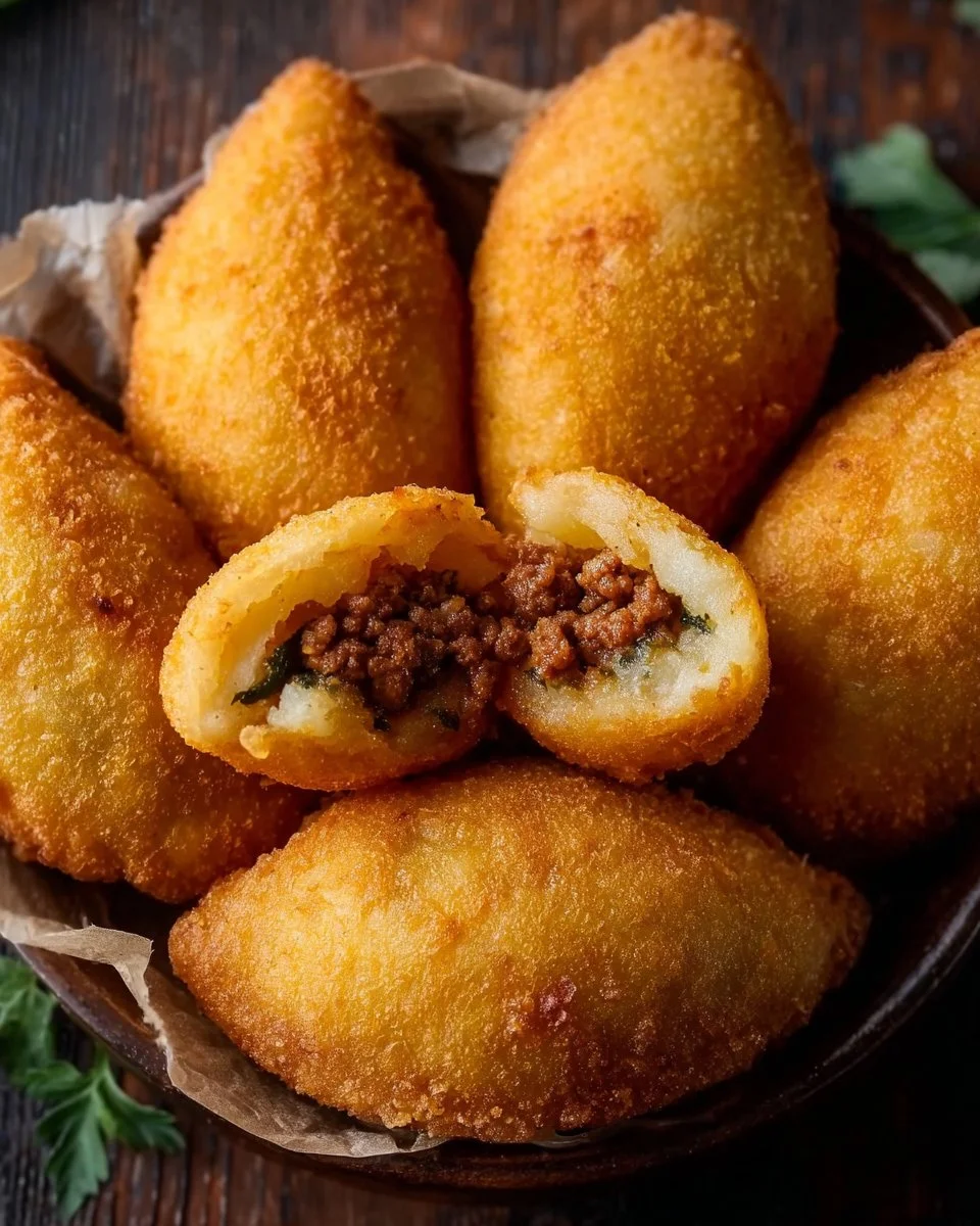 Delicious Puerto Rican stuffed potato ready to serve