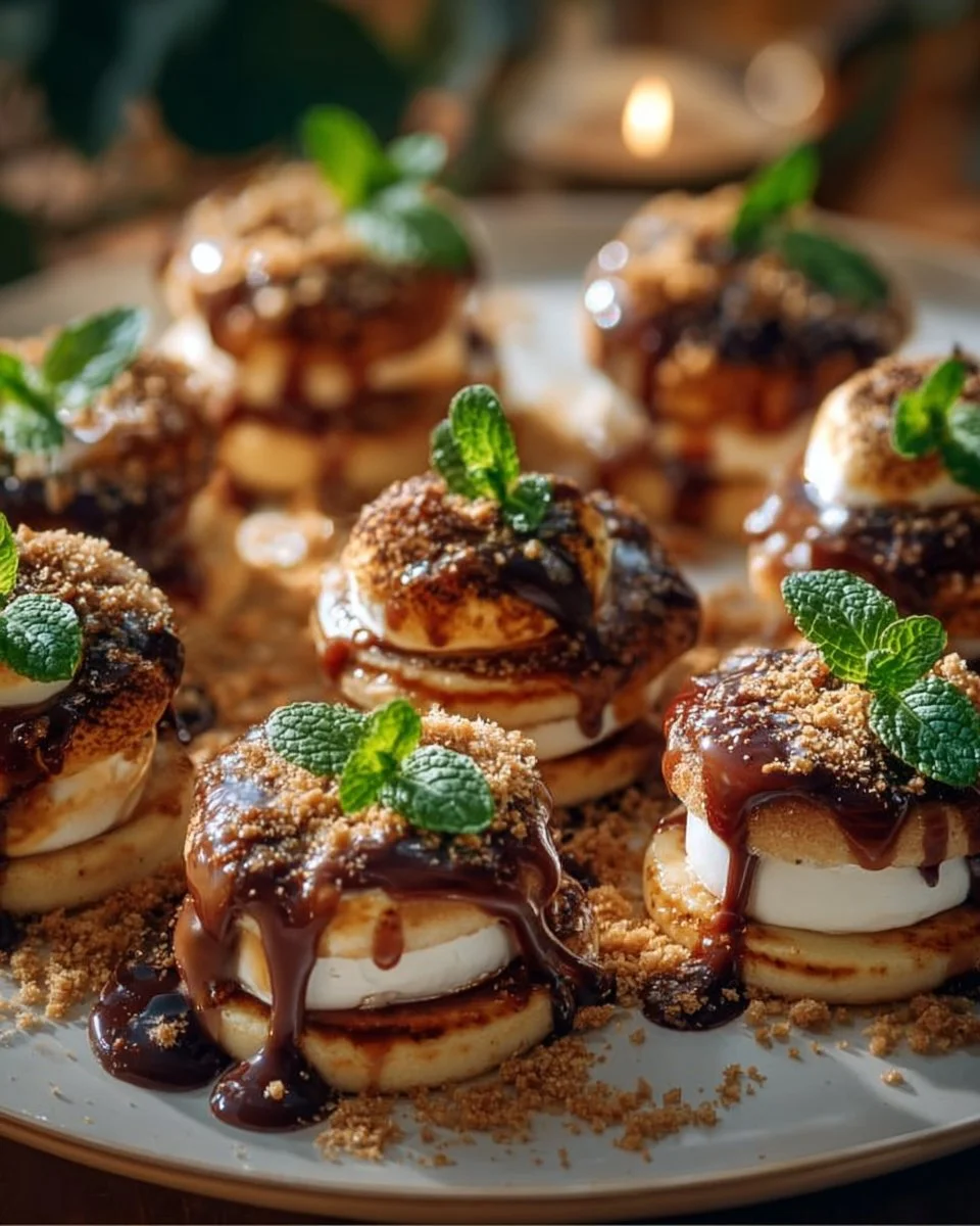 Delicious Chocolate Marshmallow Apple Slice Treats on a plate