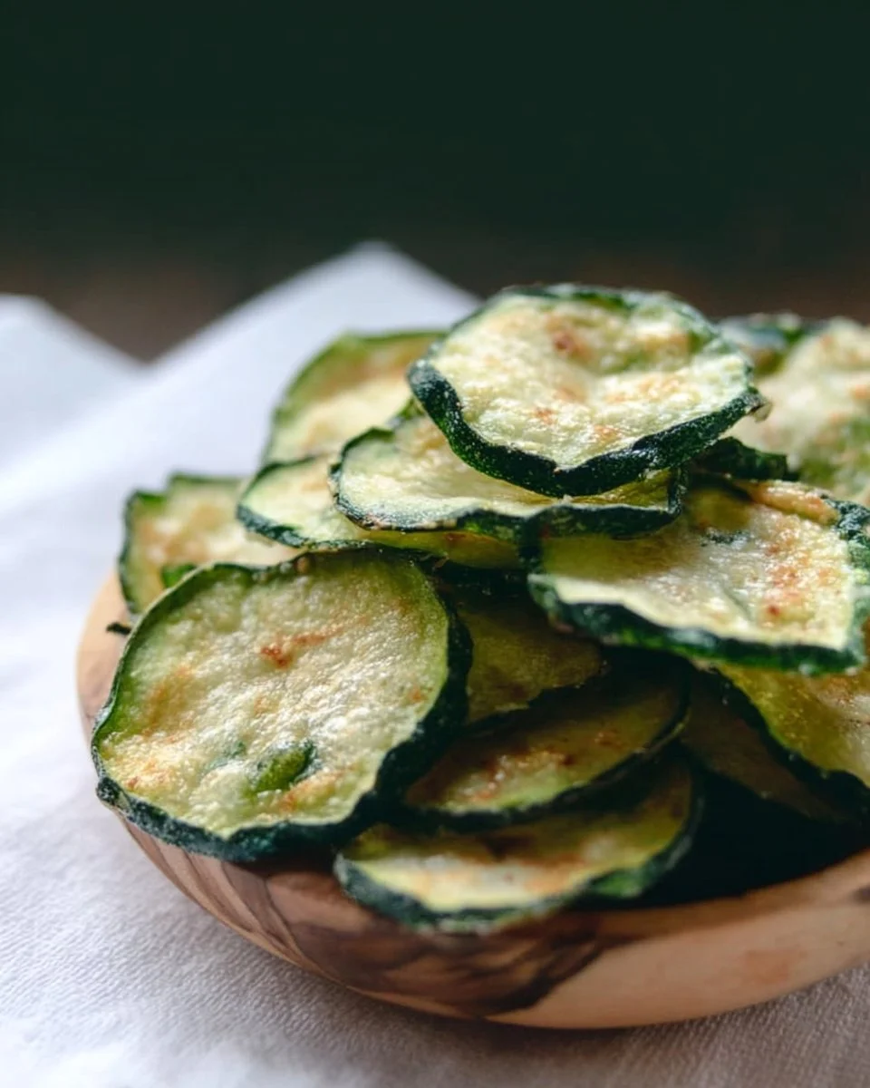 Easy Cucumber Chips 1 Homemade easy cucumber chips served as a healthy snack
