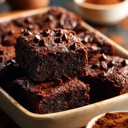 Healthy Cottage Cheese Brownies with Protein Powder 2 Healthy cottage cheese brownies featuring protein powder for a nutritious treat.
