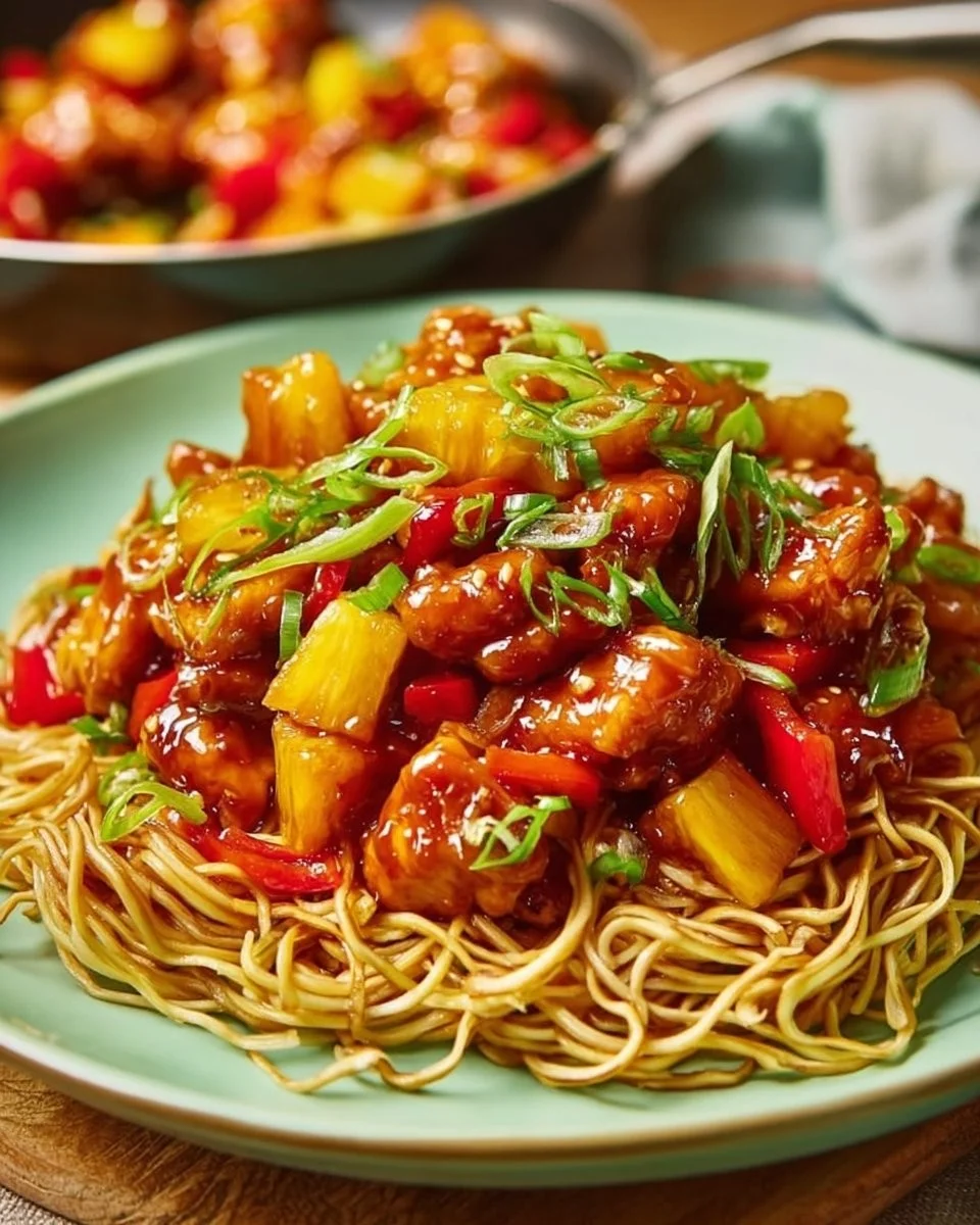 Homemade Pineapple Chicken Stir Fry 1 Delicious homemade pineapple chicken stir fry served in a bowl
