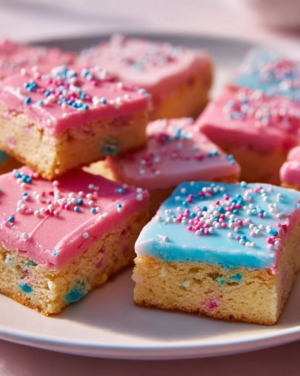Poptart-Inspired Cookie Bars 1 Delicious Poptart-inspired cookie bars with colorful icing and sprinkles