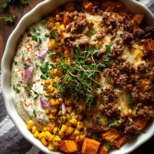 Sweet Potato and Ground Beef Casserole with Creamy Corn Dip 2 sweet potato and ground beef casserole with creamy 2026 02 22 030455 819x1024 1
