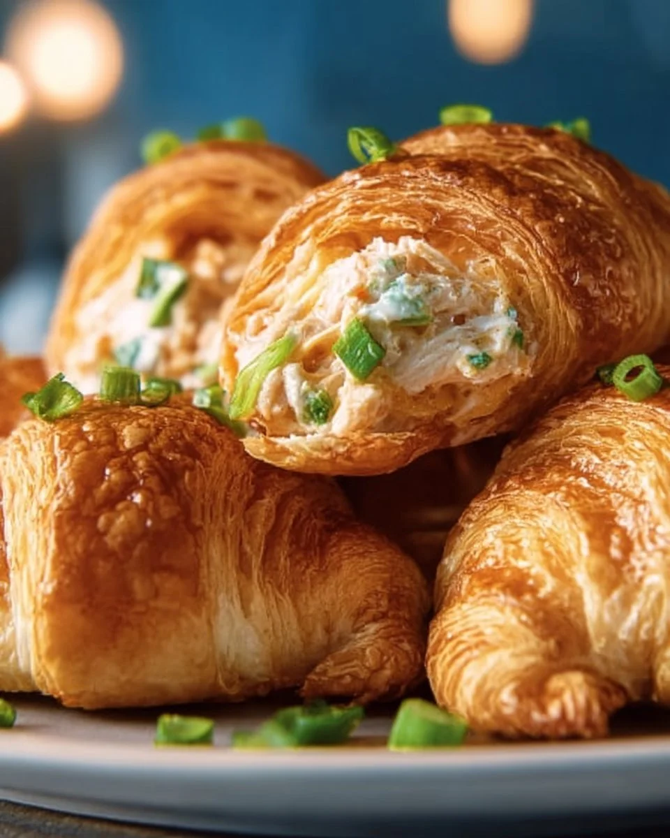 Chicken and Cream Cheese Croissant 1 Chicken and cream cheese croissant, a savory and delicious pastry snack.