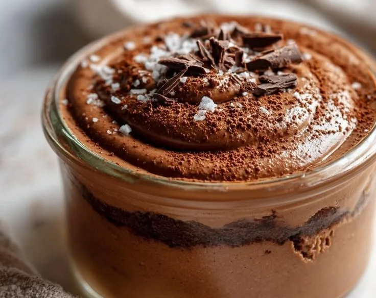 Delicious chocolate cheesecake served in jars for a convenient dessert option