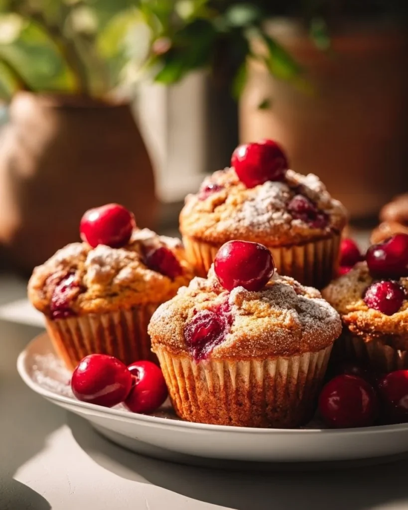 Gluten-Free Cherry Cobbler Muffins