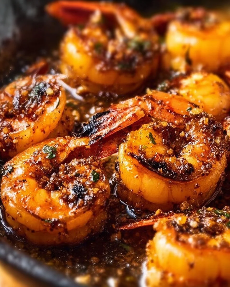 Lemon Garlic Butter Shrimp Special 1 Plate of Lemon Garlic Butter Shrimp garnished with herbs