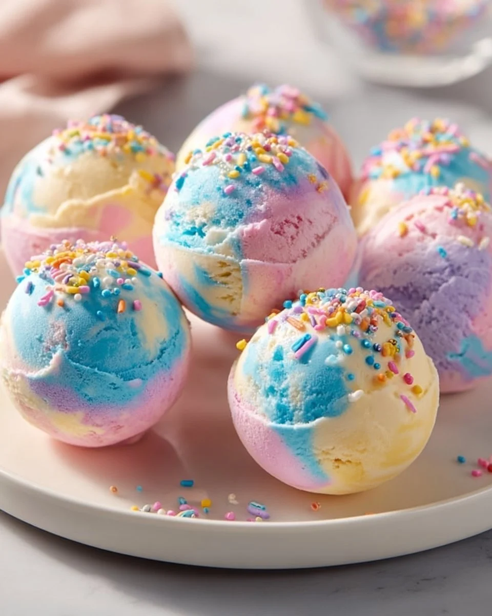 No-Bake Cotton Candy Cheesecake 1 No-bake cotton candy cheesecake topped with colorful sprinkles