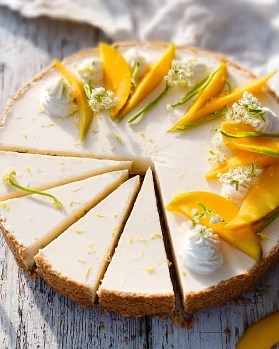 No Fuss Coconut Lime Tart 1 No Fuss Coconut Lime Tart topped with fresh lime slices and coconut flakes.