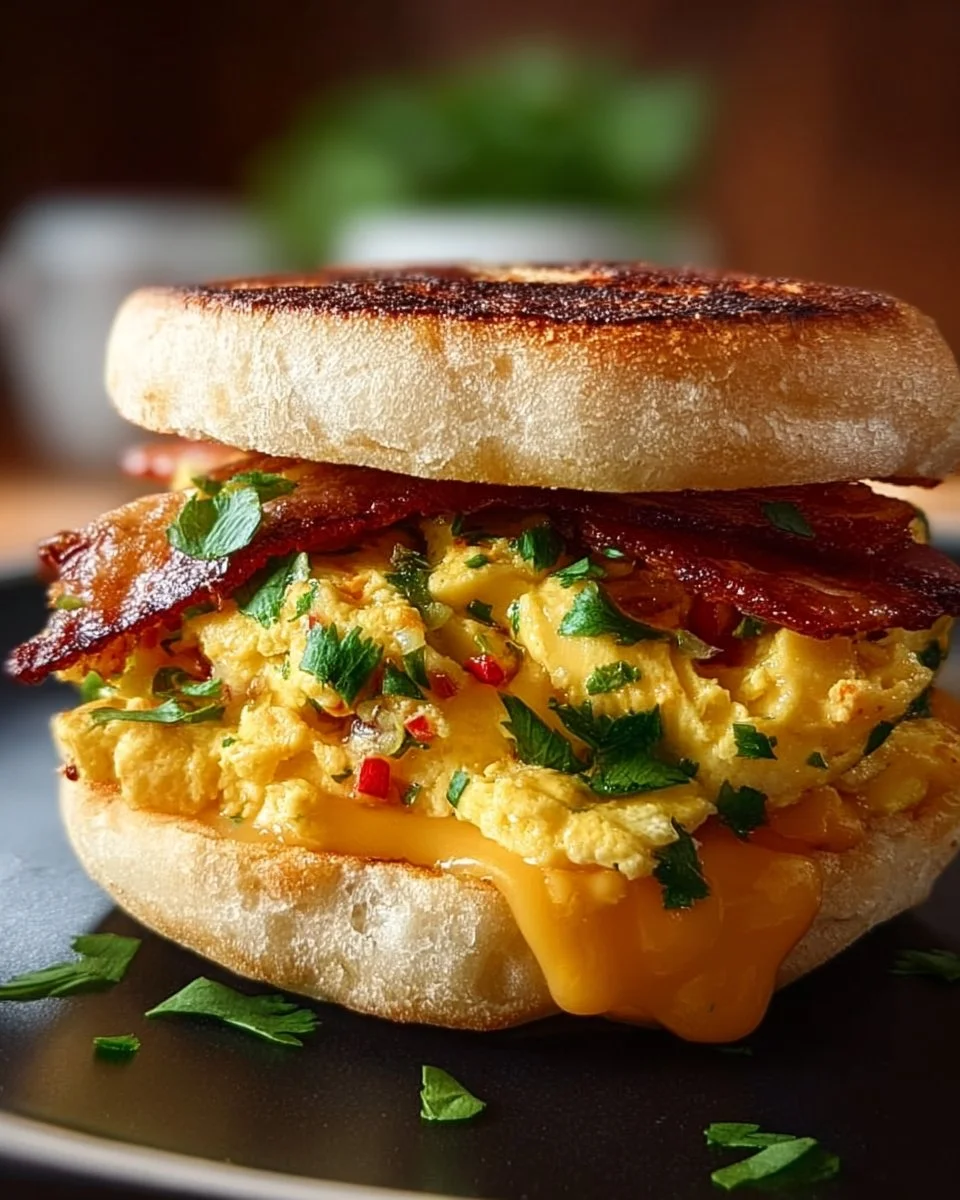 Spicy Chipotle Egg Sandwich 1 Delicious spicy chipotle egg sandwich served with fresh ingredients.