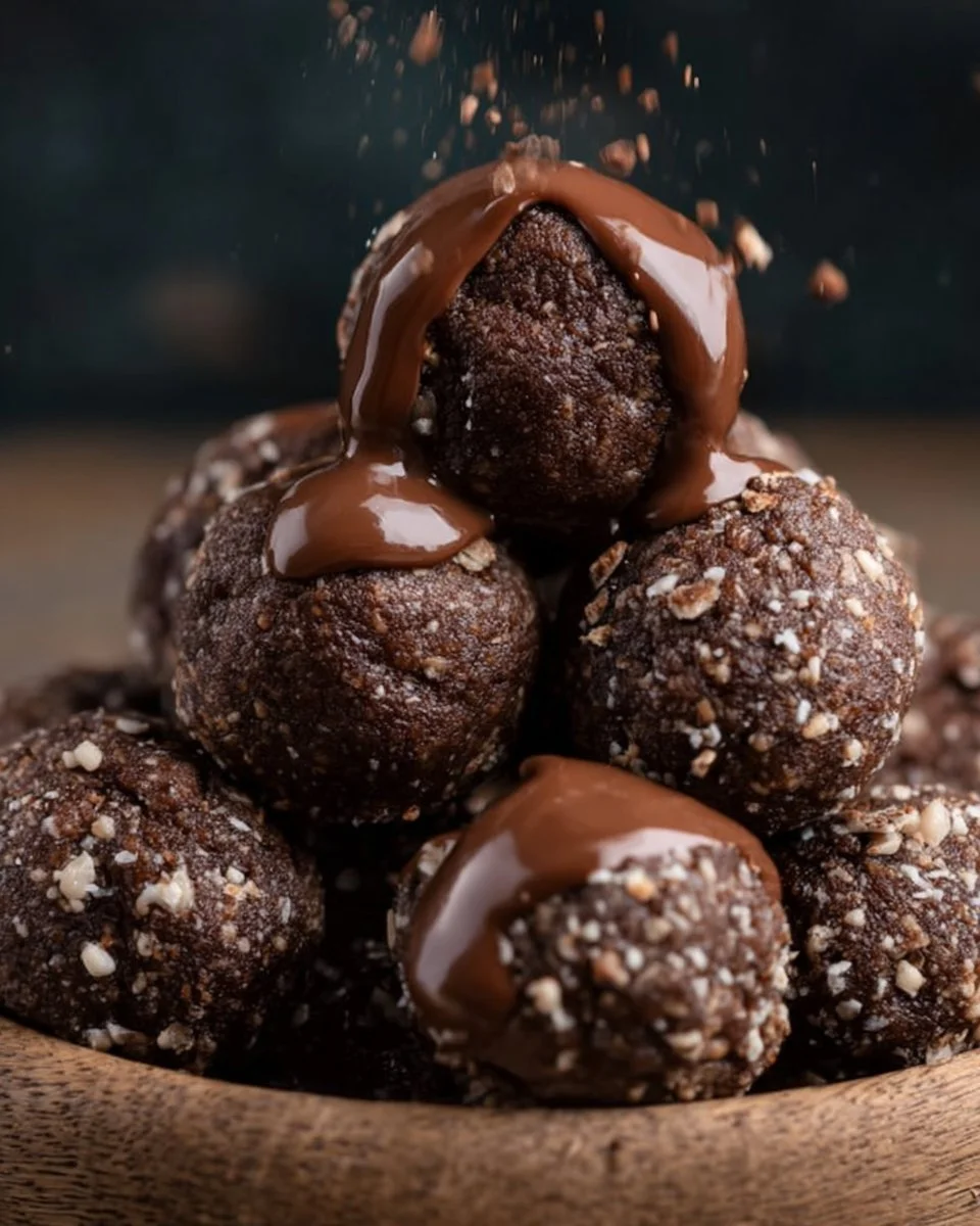 No-Bake Cottage Cheese Brownie Batter Protein Bites 1 No-Bake Cottage Cheese Brownie Batter Protein Bites on a plate