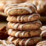 Delicious cinnamon roll sugar cookies ready to be enjoyed