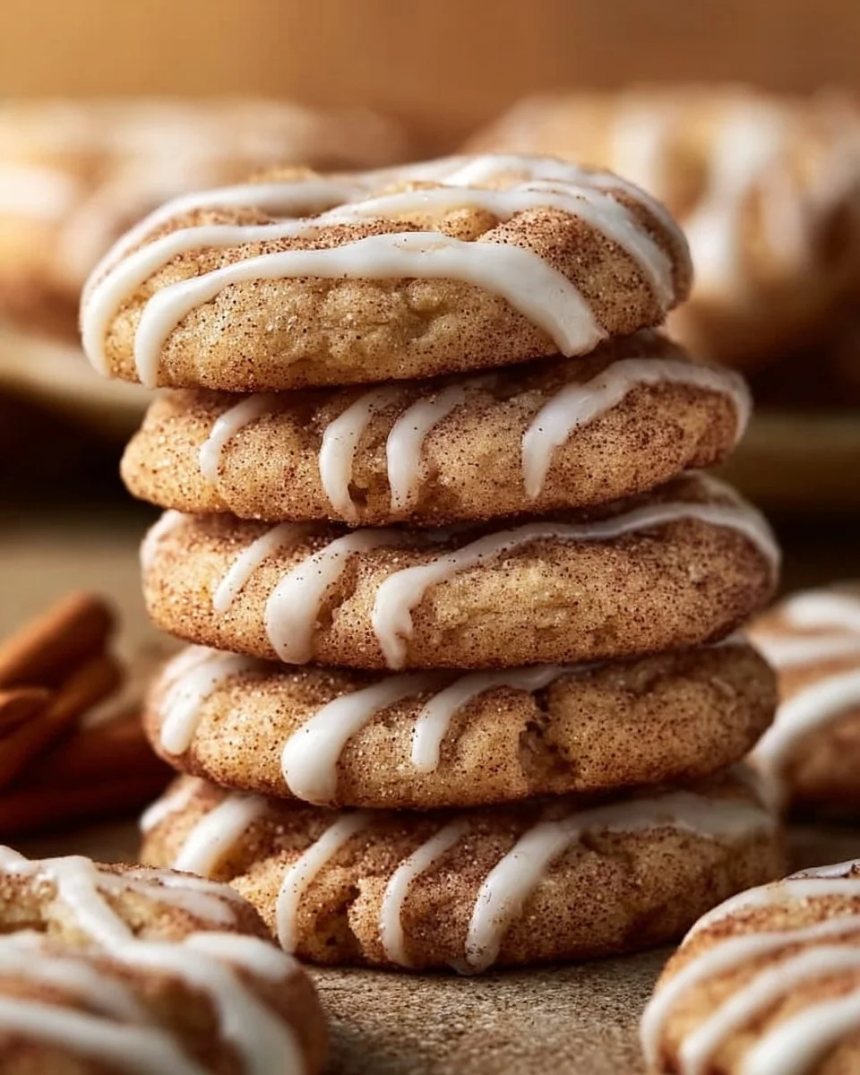 Delicious cinnamon roll sugar cookies ready to be enjoyed