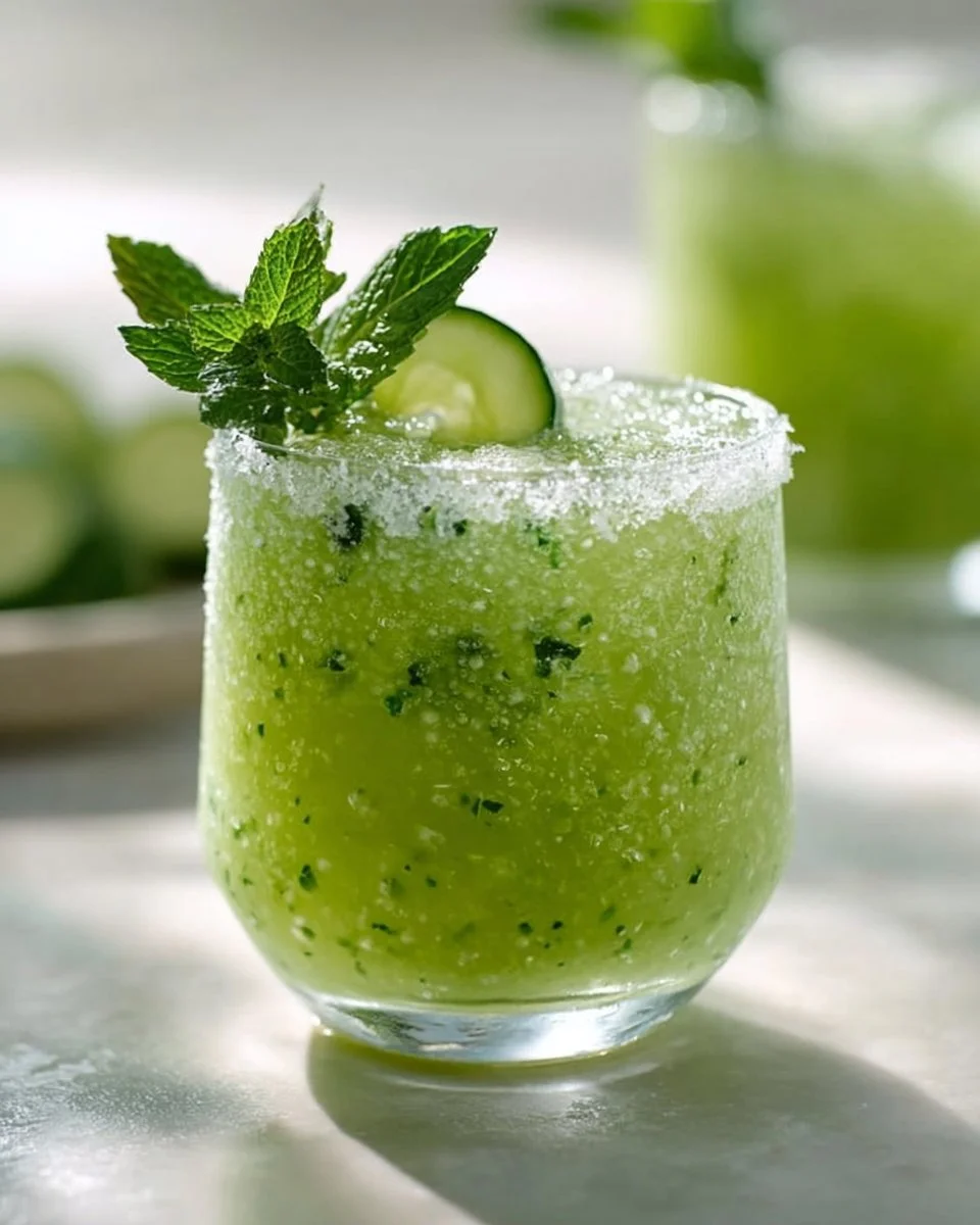 Refreshing Cucumber Mint Cooler drink served in a glass