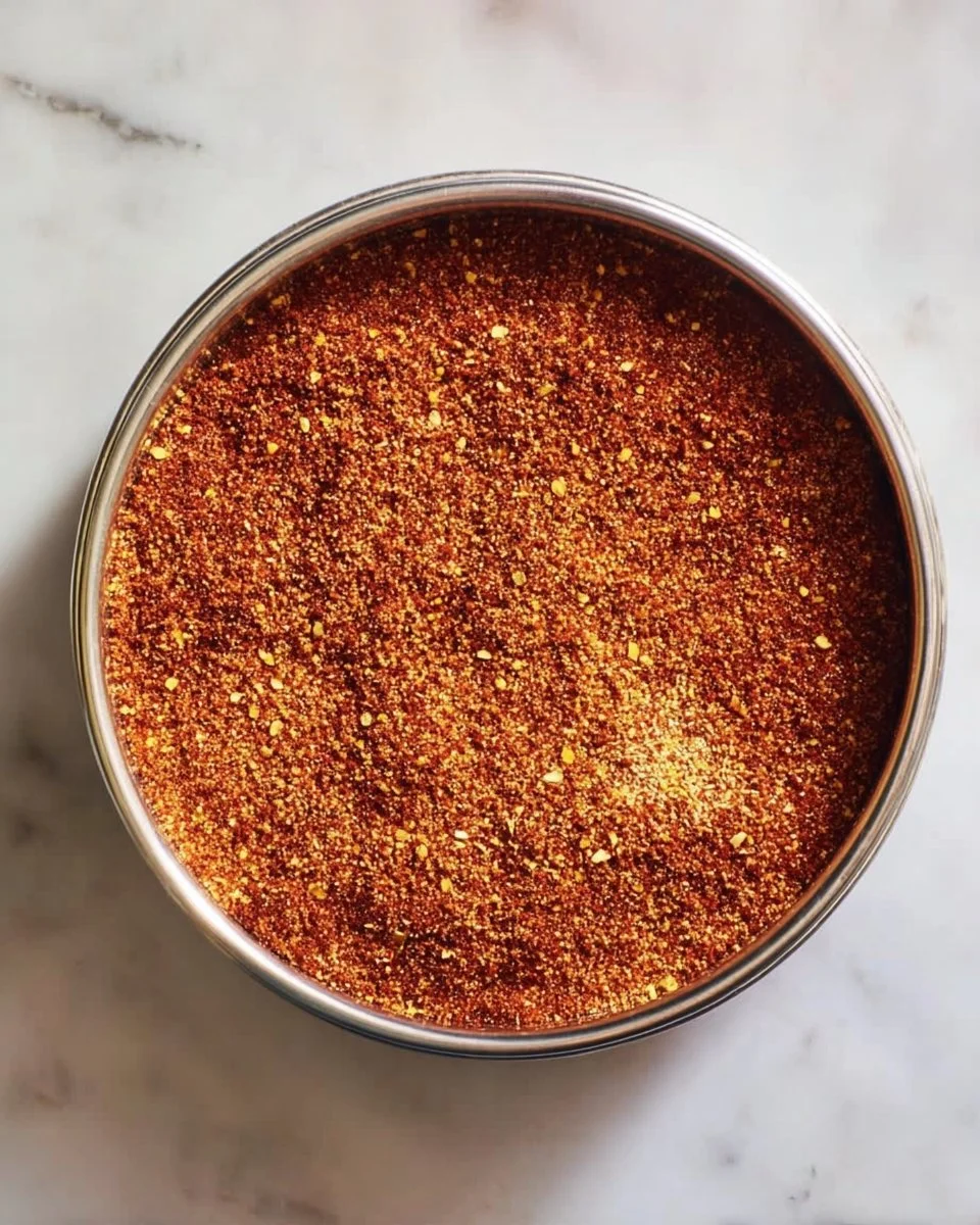 Bowl of homemade taco seasoning with spices and herbs