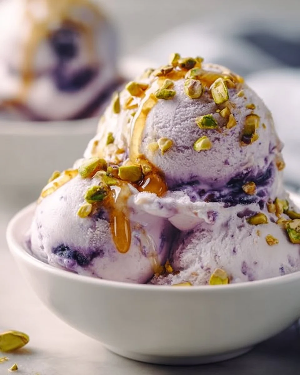 Delicious Mulberry Cream Dessert topped with fresh berries