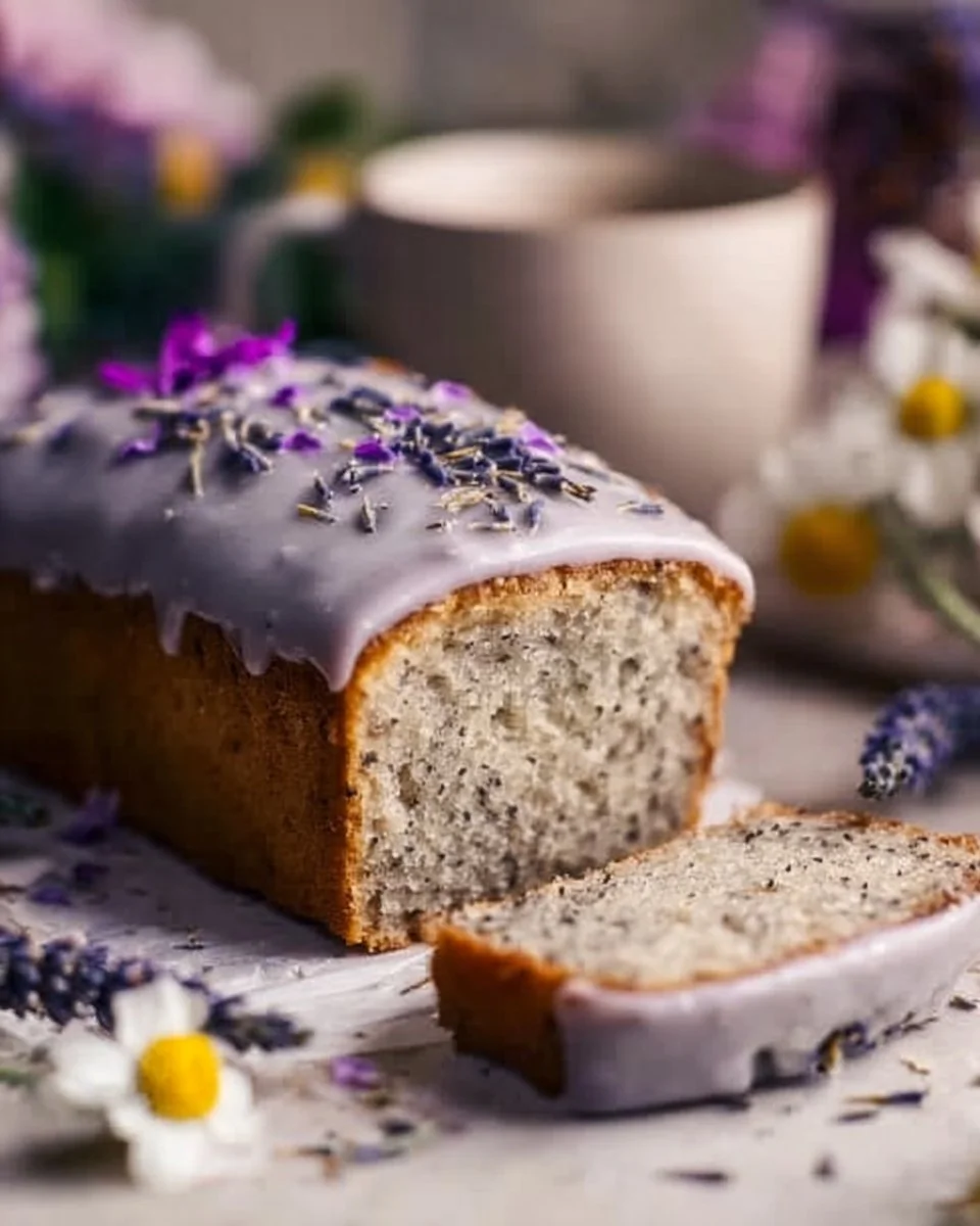 Delicious London Fog Cake with Earl Grey tea flavor and creamy frosting