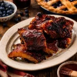 Delicious Chipotle barbecue ribs grilled to perfection